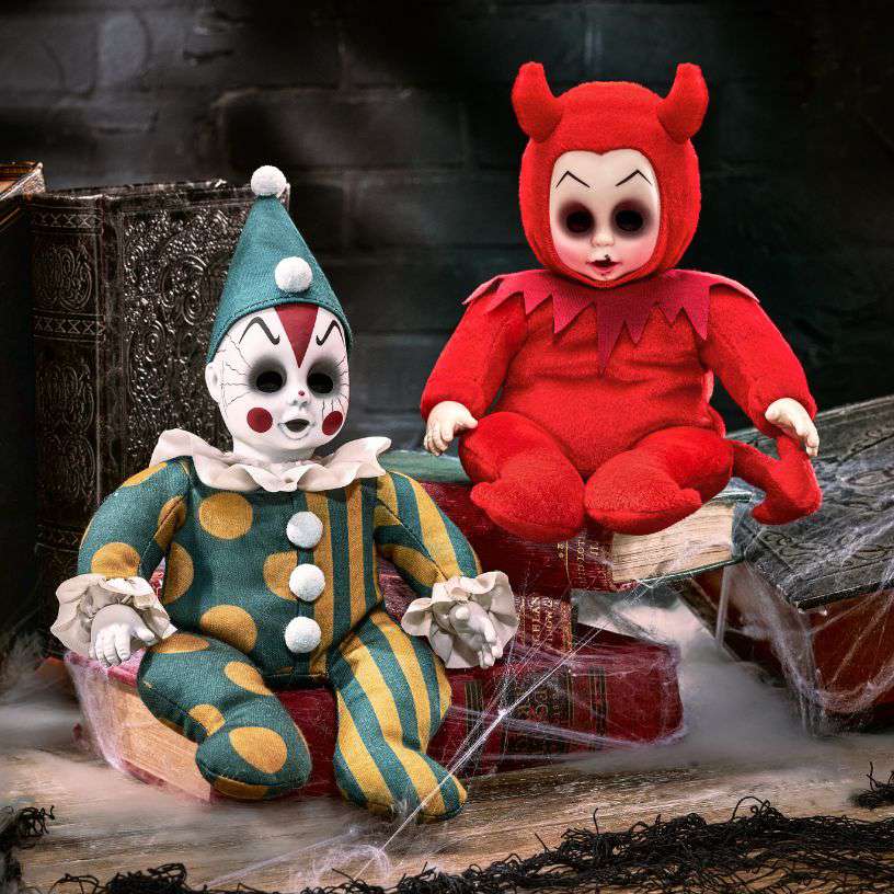Spirit Halloween creepy doll decorations