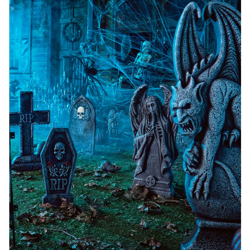 Spirit Halloween tombstone yard decorations
